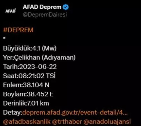 Son dakika! Adıyaman'da korkutan deprem! AFAD son depremler | Kandilli son depremler listesi - Resim : 1