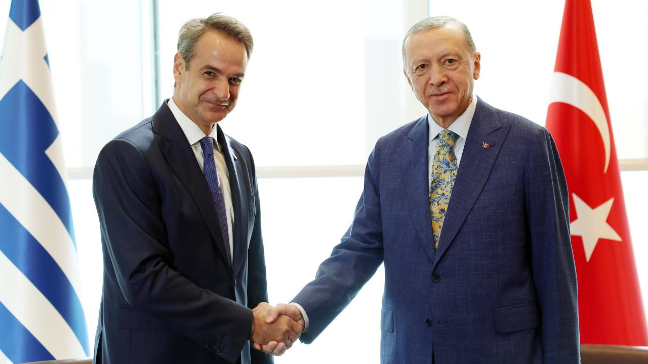 Cumhurbaşkanı Erdoğan ile Yunanistan Başbakanı Miçotakis