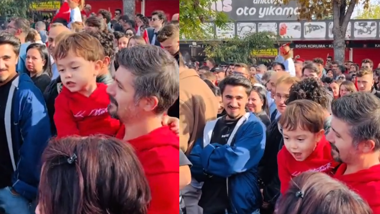 Anıtkabir'de 'Andımız' okuyan çocuk sosyal medyada viral oldu!