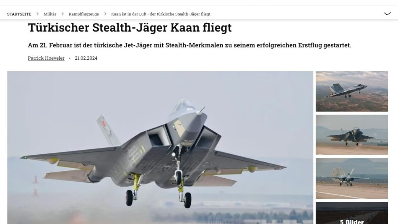 5. nesil savaş uçağı KAAN dünya manşetlerinde! Rusya ve Çin de gördü