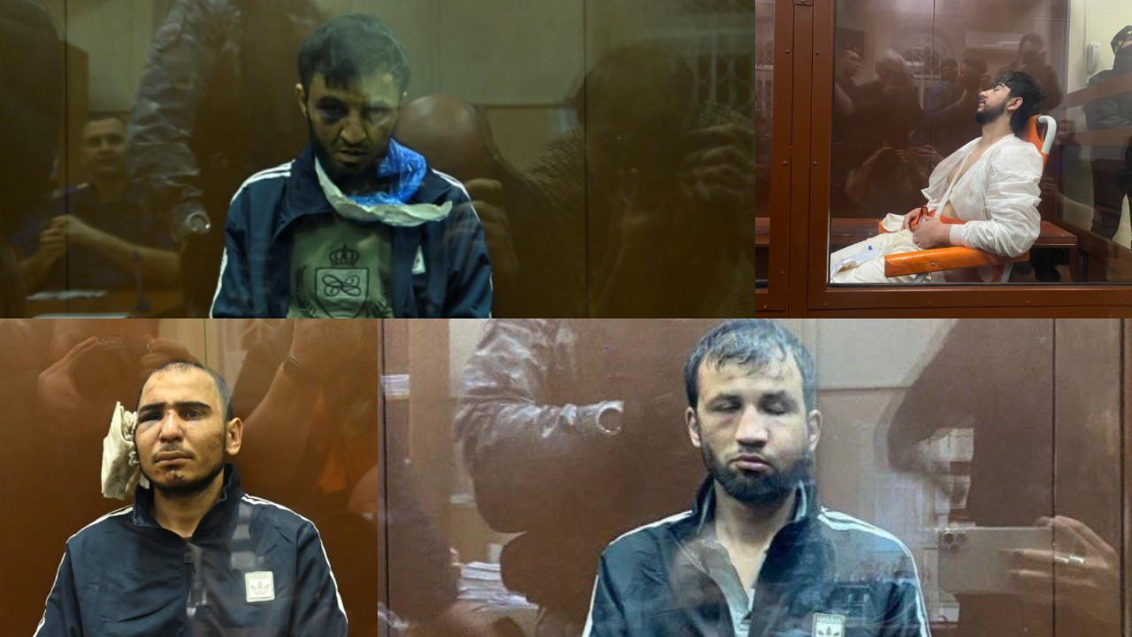 Son Dakika: Moskova'daki terör saldırganları tutuklandı! Mahkemeye girişleri çok konuşuldu